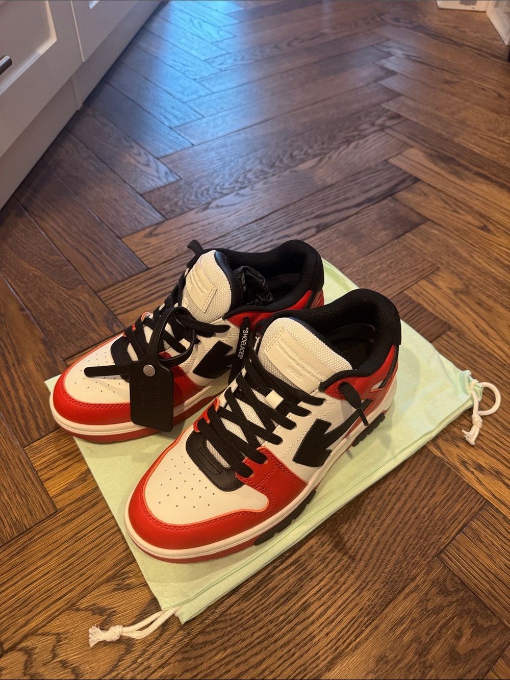 Off-White Out of Office Women’s Sneakers Red, White and Black size 38/8